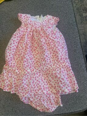 First Impressions Pink and White Floral Kids Matching Set